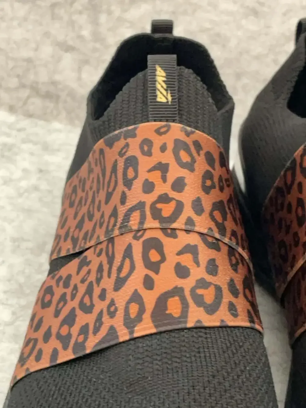 Avia Women's Memory Foam Slip-On Walking Shoes with Cheetah Print Elastic Strap